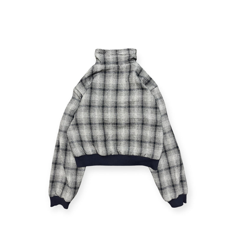 reversible check pattern zip stand