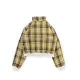 reversible check pattern zip stand