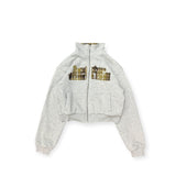 reversible check pattern zip stand