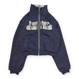 reversible check pattern zip stand