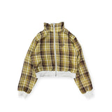 reversible check pattern zip stand