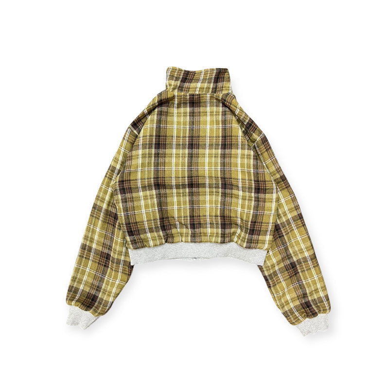 reversible check pattern zip stand