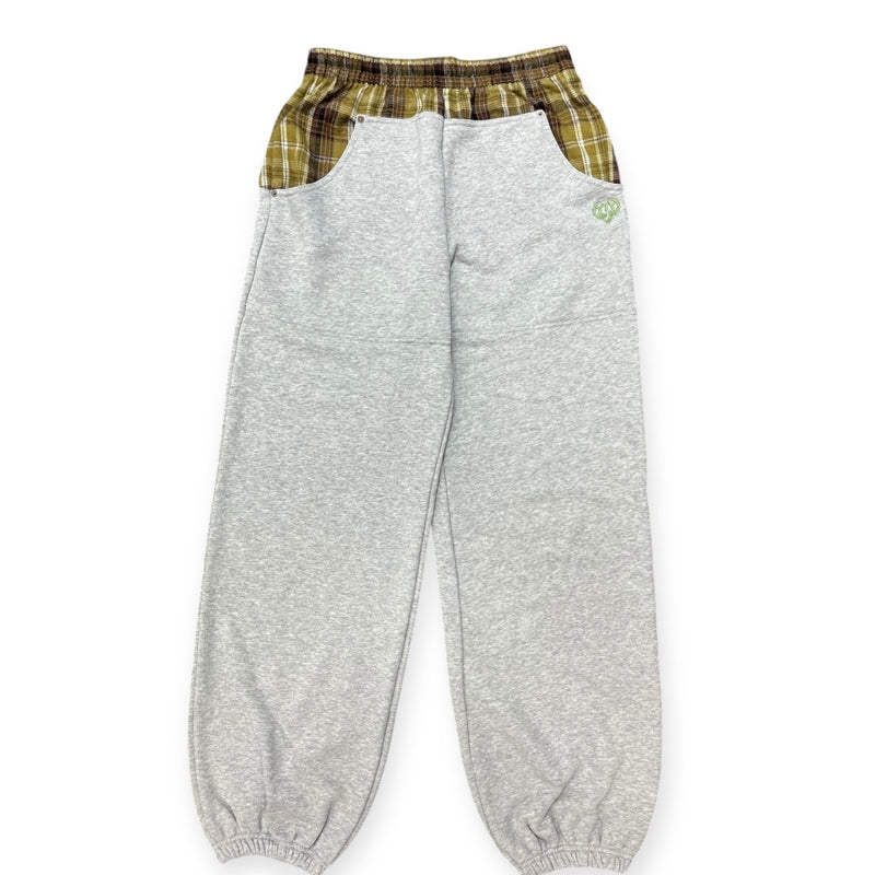 check switching sweat pants