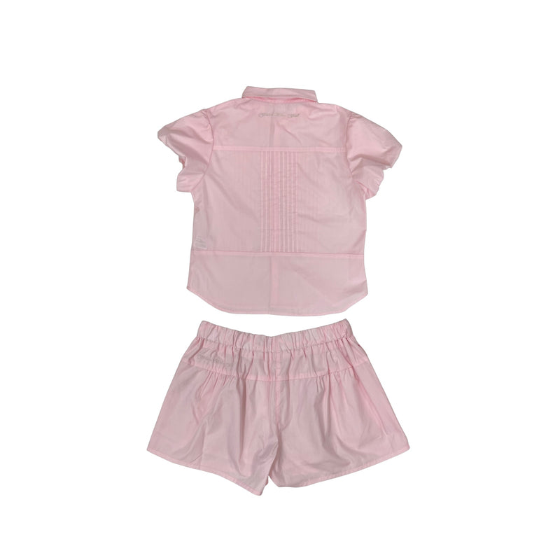 puff sleeve shirt set