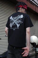 Schott×BADWAY skull graphic TEE