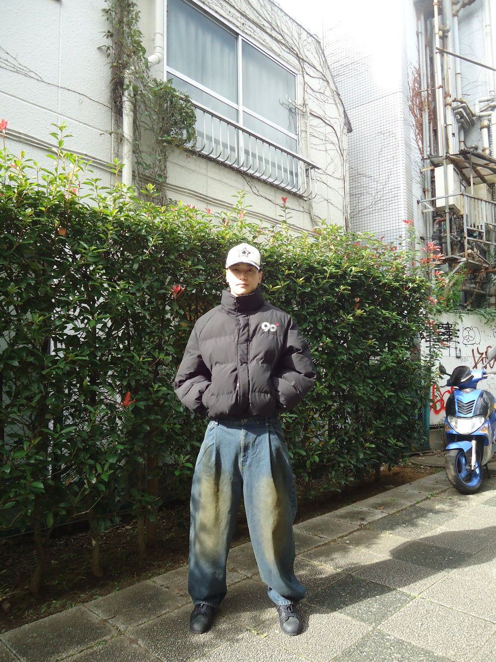 Heisei Logo Wide Tuck Denim Pants – YZ