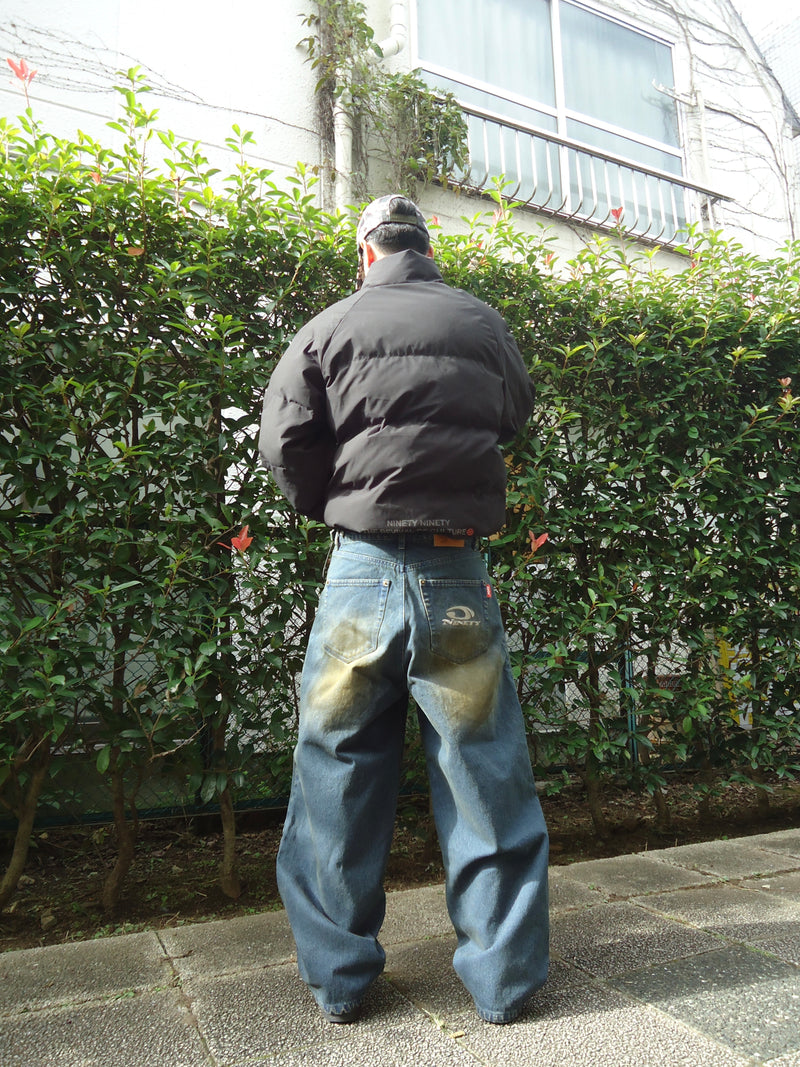 Heisei Logo Wide Tuck Denim Pants