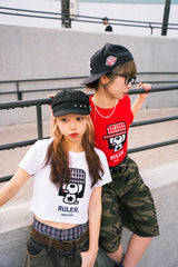 Boxy ruler check tee 