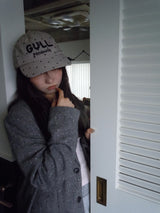 Dot hikikomori cap with stripes 