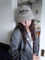 Dot hikikomori cap with stripes 