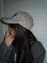 Dot hikikomori cap with stripes 