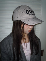 Dot hikikomori cap with stripes 