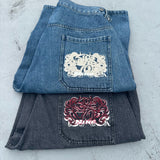 9090 × PIKO Flame Denim Shorts