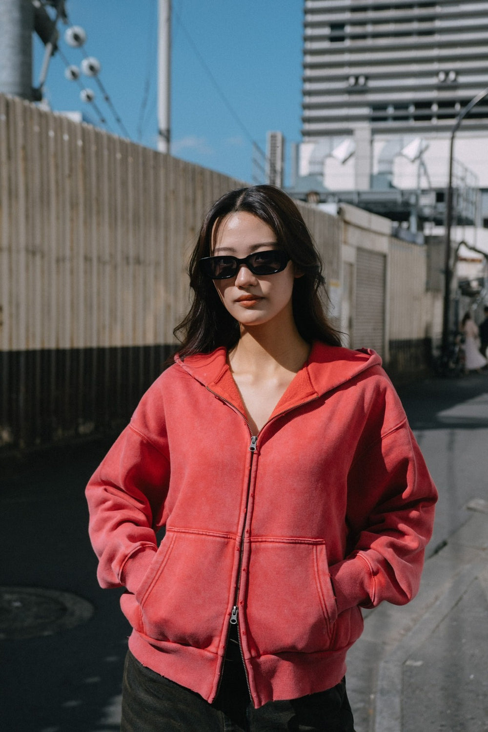 powder fade zip hoodie – YZ