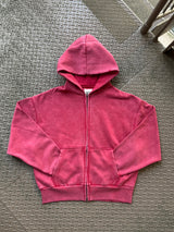 powder fade zip hoodie