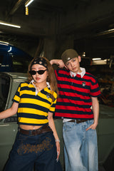 Boxy ruler patch rugby shirt