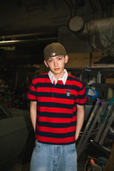 Boxy ruler patch rugby shirt