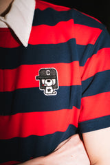 Boxy ruler patch rugby shirt