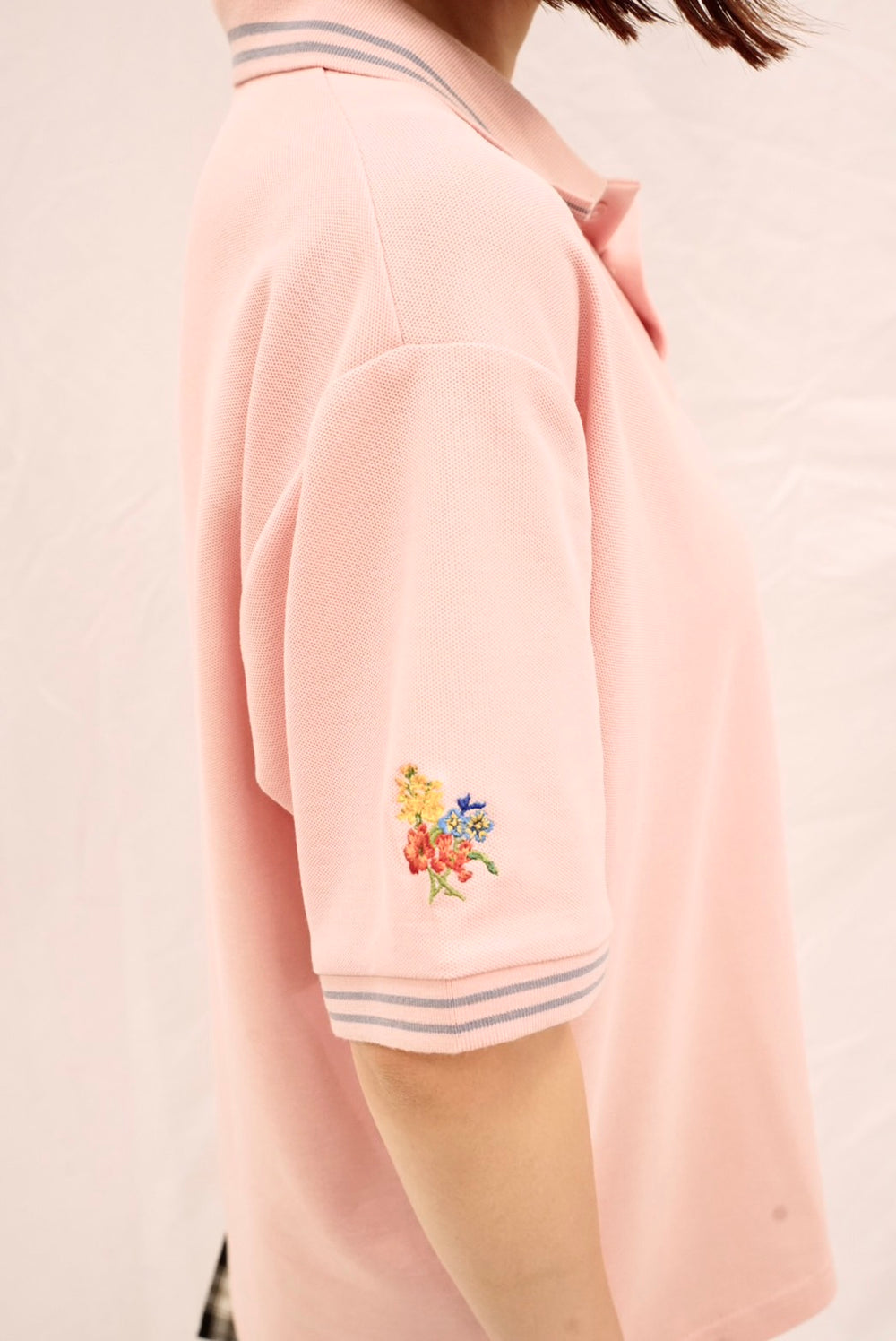 Embroidery Flower Polo Shirt – YZ