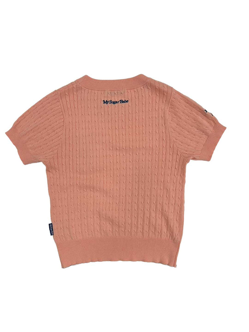 short sleeve cable knit