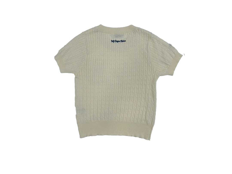 short sleeve cable knit