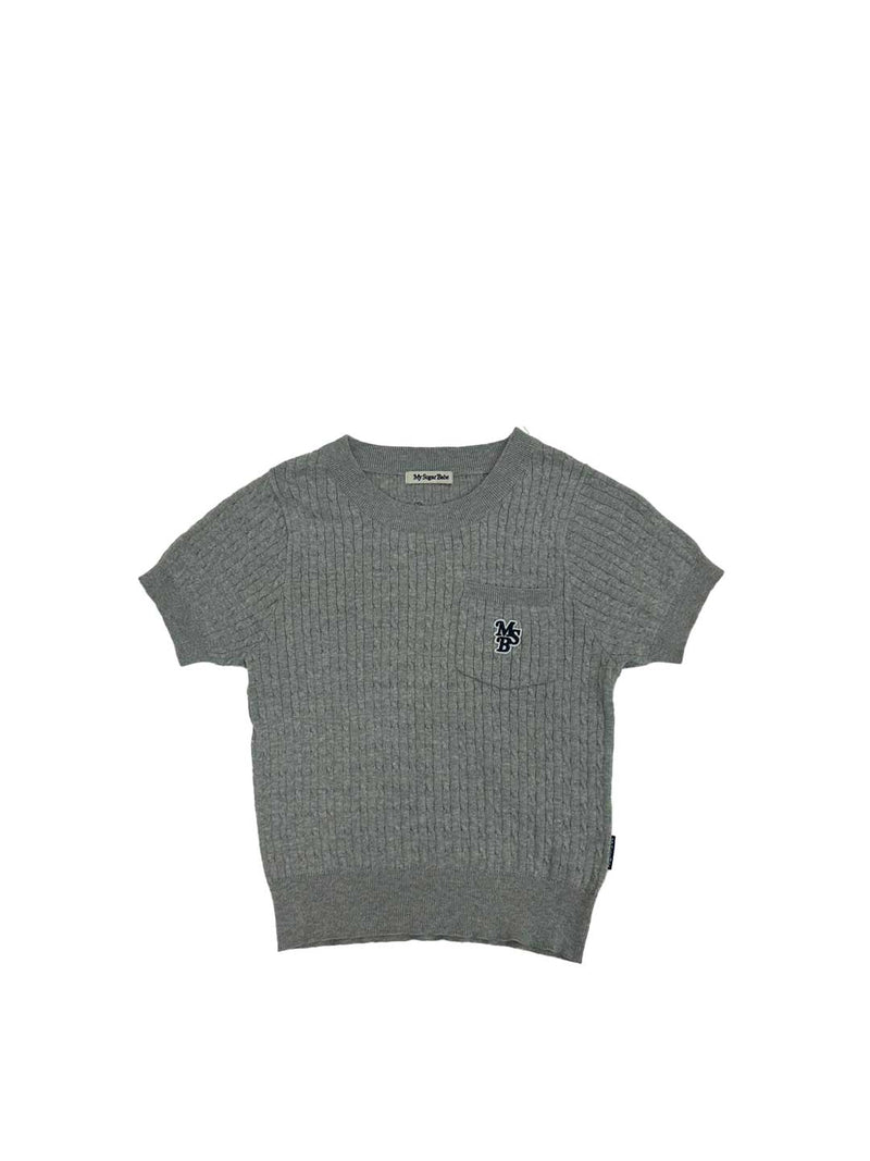 short sleeve cable knit