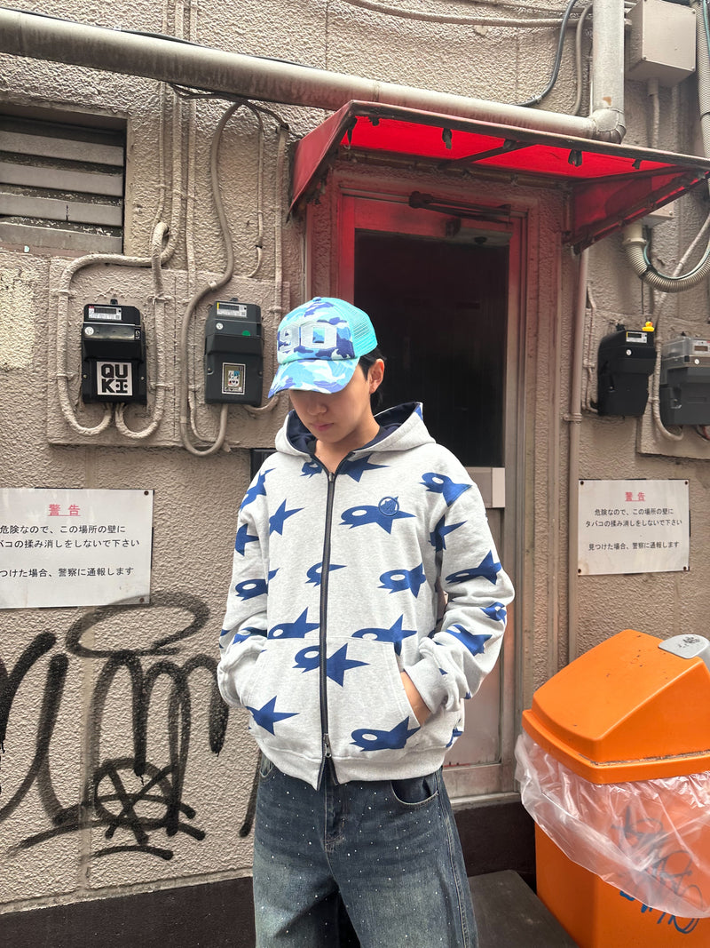 Star Logo Reversible Zip Hoodie