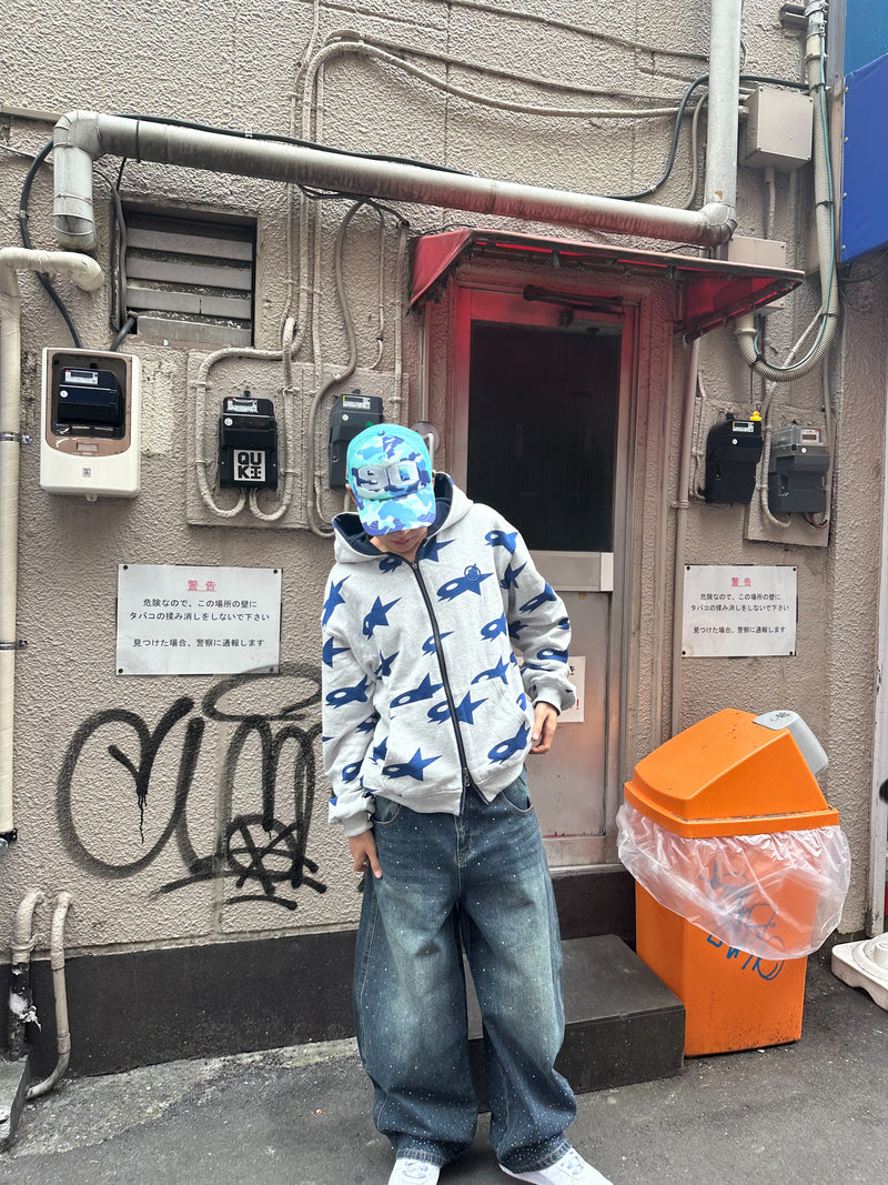 Star Logo Reversible Zip Hoodie