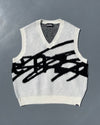 大徽标针织背心