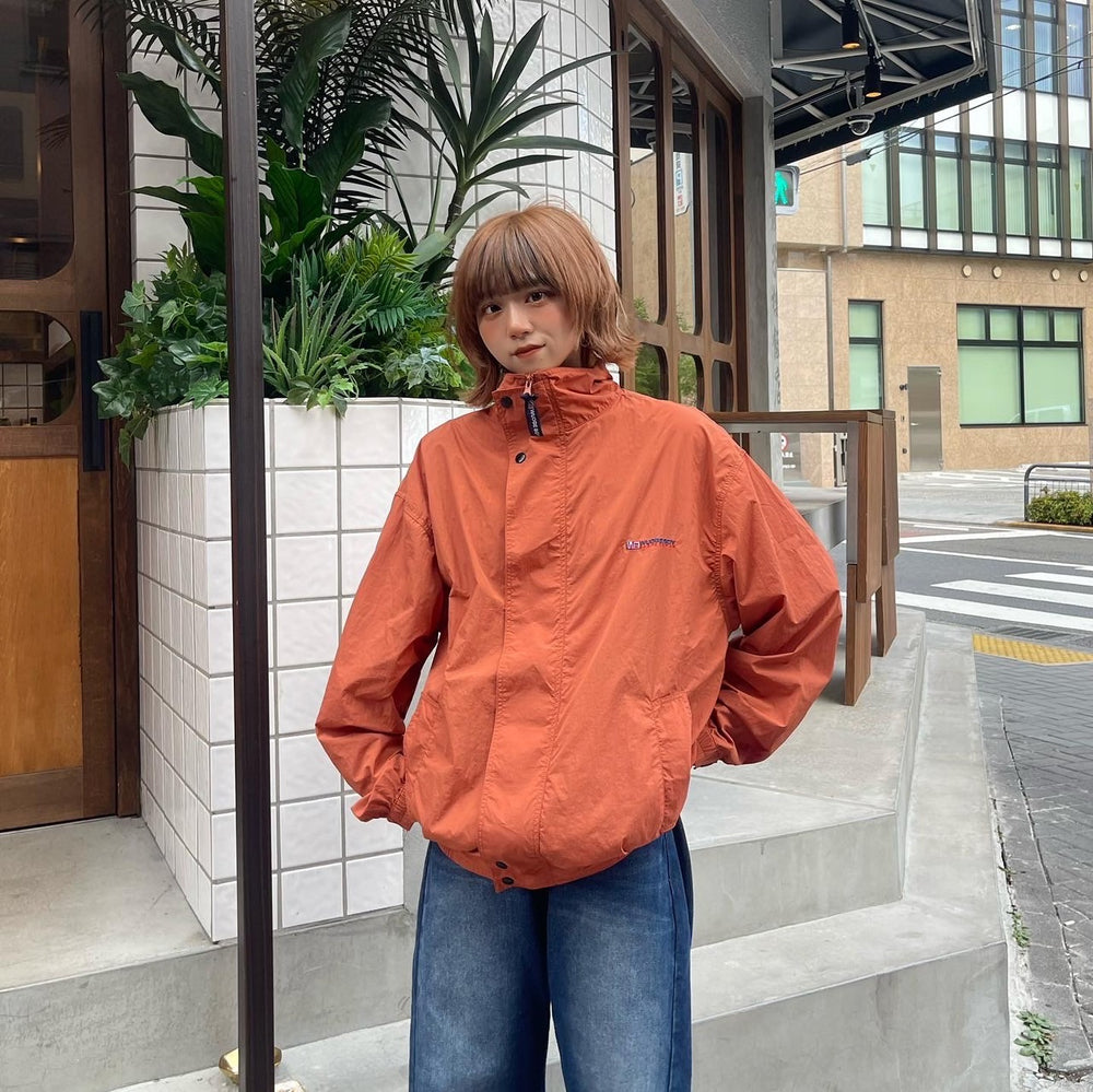 stand neck nylon blouson – YZ