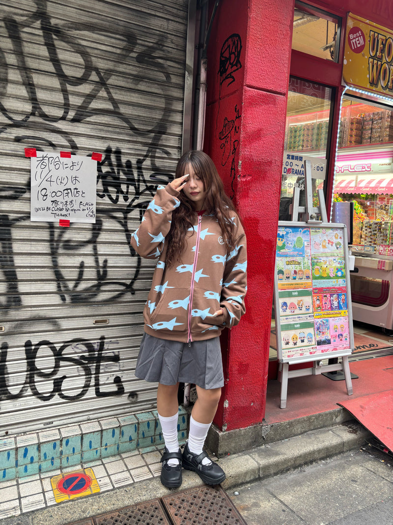 Star Logo Reversible Zip Hoodie