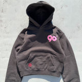 90 Logo Original Cropped Hoodie 【9090 girl】