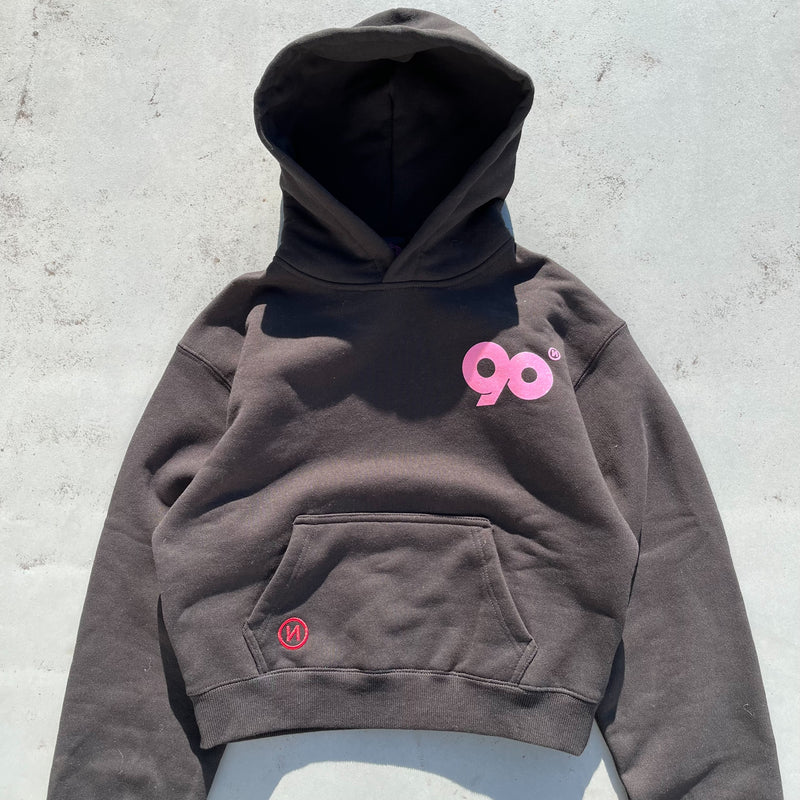 90 Logo Original Cropped Hoodie 【9090 girl】