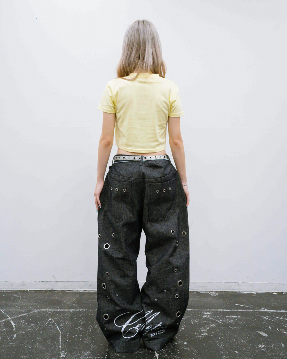 Eyelet denim pants – YZ