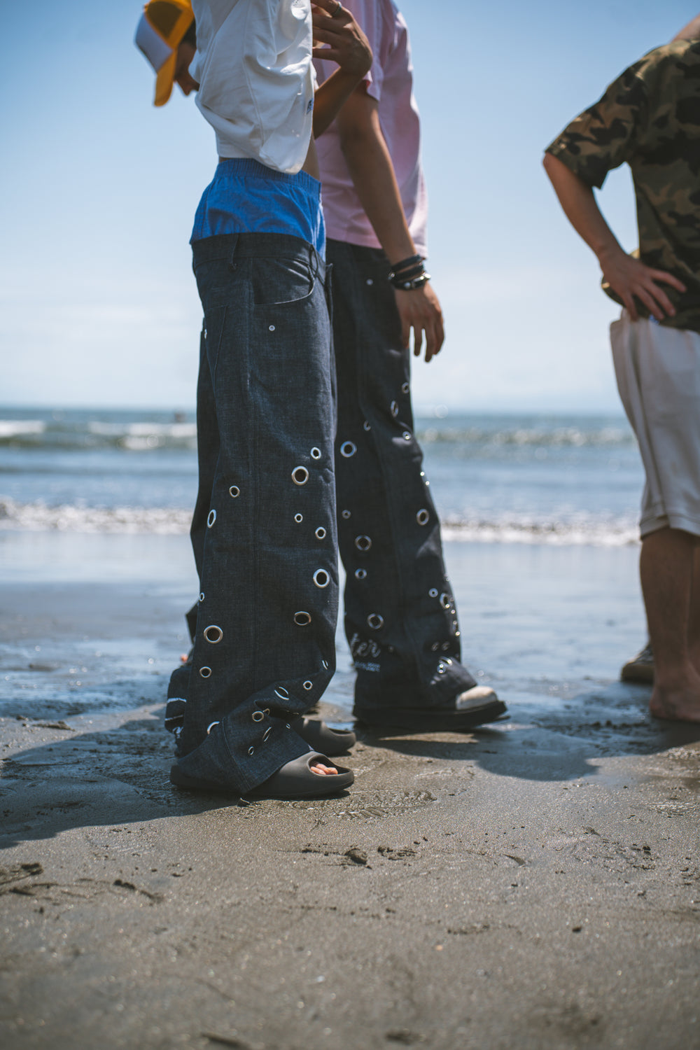 Eyelet denim pants – YZ