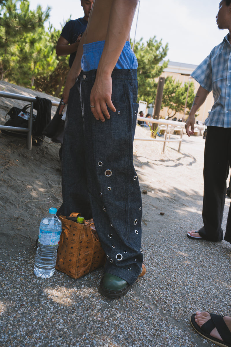 Eyelet denim pants – YZ