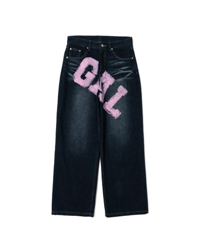 GAL paint baggy denim 