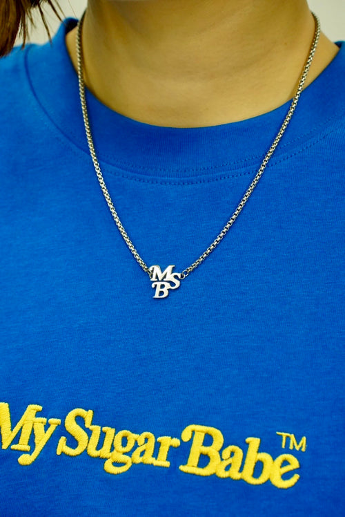 logo charm necklace (316L)