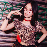 Leopard Cropped Tee