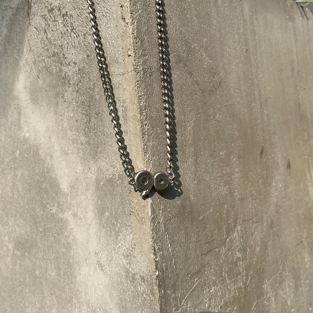 人気ネックレス シルバー s925 男女兼用新品 90 Logo Necklace – YZ