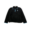 writing flower logo fleece half zip
