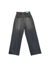 TUCKED DENIM WIDE PANTS