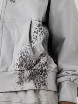 褪色骷髅狮子座连帽衫 