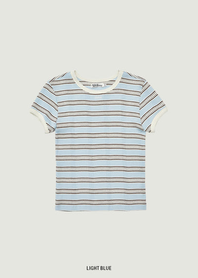 NANCY STRIPE H/S T恤 