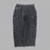 Double Denim Cargo Pants