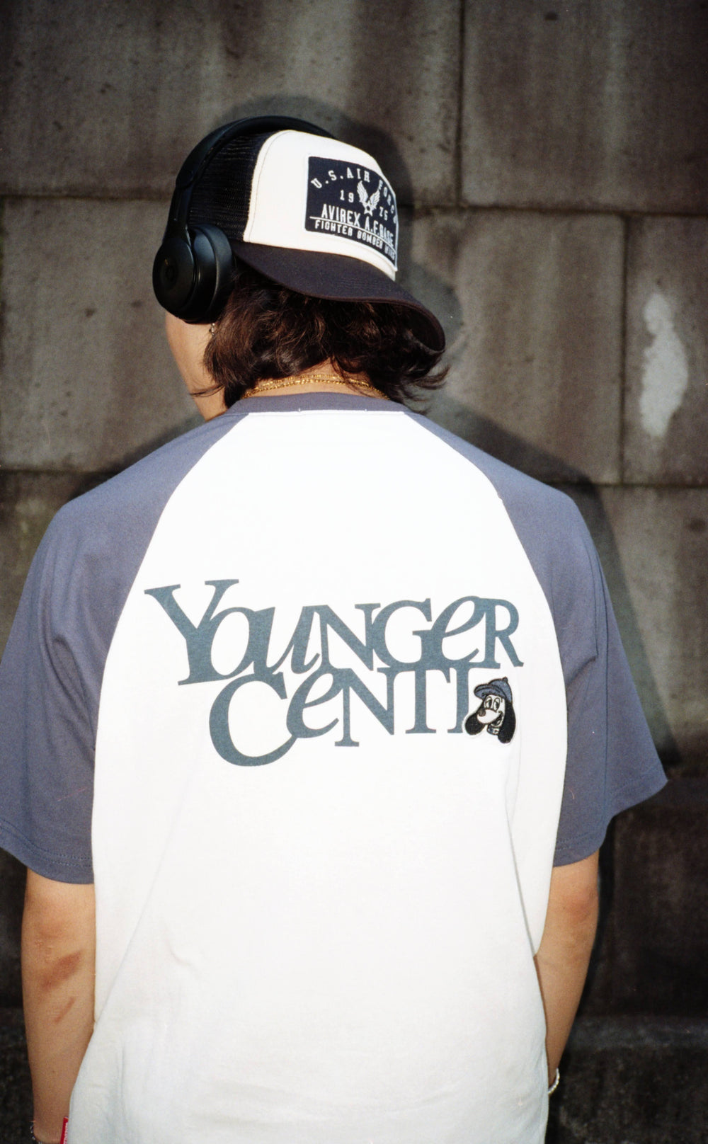 Younger Song × centimeter universal logo Raglan tee – YZ