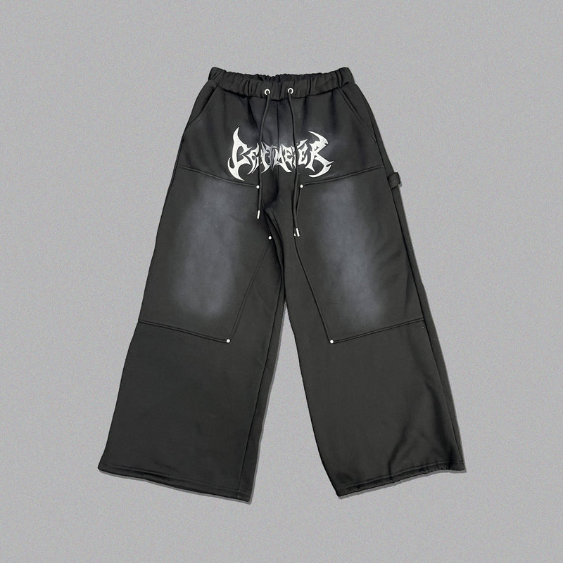 Tribal logo double knee sweat pants