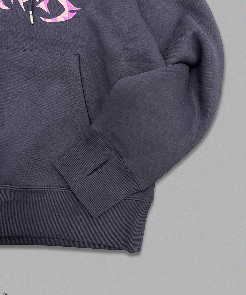 Tribal logo fur zip hoodie