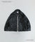 double zip stitching faux leather jacket