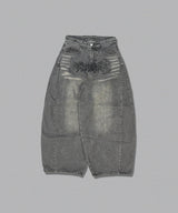 Tribal logo balloon baggy pants